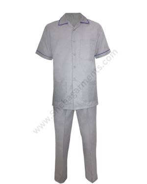 Grey Hospital Wordboy Half Shirt And Pant For Men