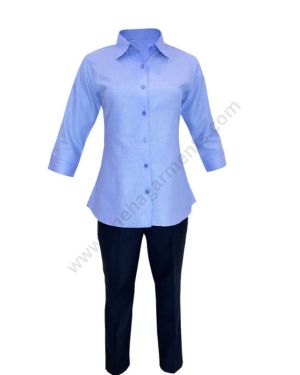 Sky Blue Hospital Administration Staff Shirt And Pant For Women