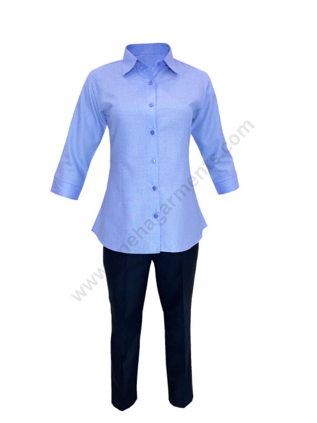 Sky Blue Hospital Administration Staff Shirt And Pant For Women Sneha Garments