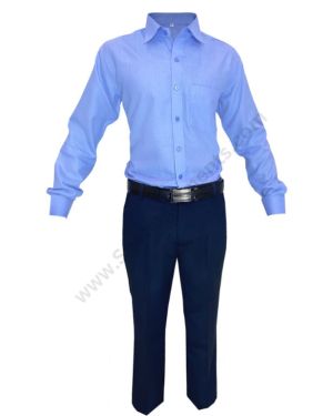 Sky Blue Hospital Administration Staff Full Shirt And Pant For Men