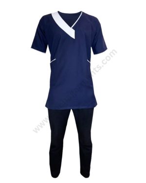 Navy Blue Hospital Scrub Suit For Men/Women
