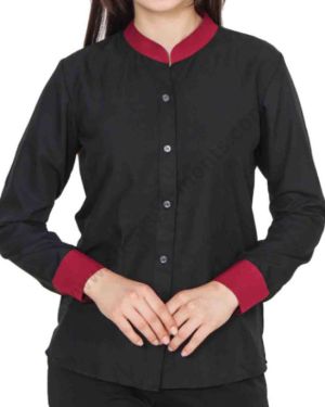 Black Housekeeping Shirt For Women