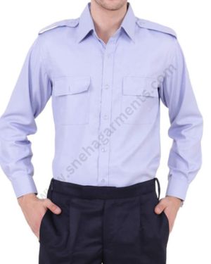 Sky Blue Security Full Shirt For Men