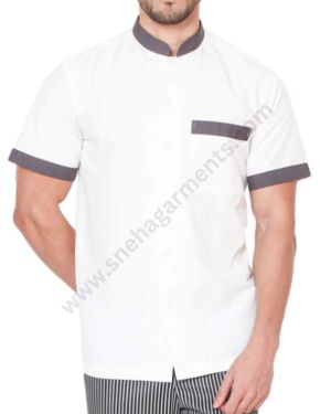 White Housekeeping Shirt For Men