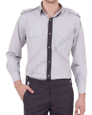 Grey Security Full Shirt For Men