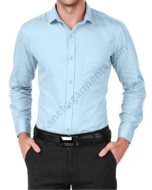 Sky Blue Corporate Shirt For Men