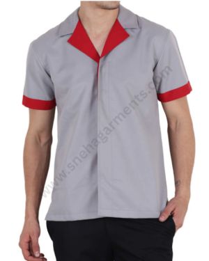 Grey Housekeeping Shirt For Men