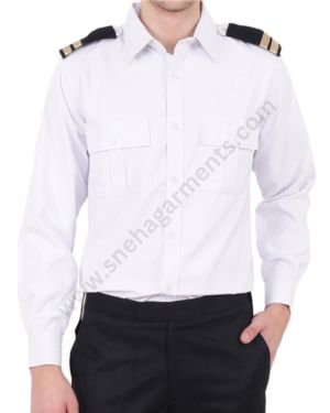 White Security Full Shirt For Men