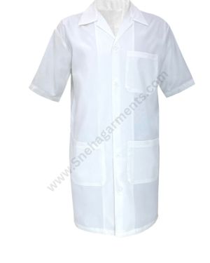 White Hospital Half sleeves long apron
