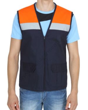Black Industrial Safety Jacket For Men