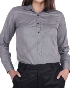 Grey Corporate Shirt For Women