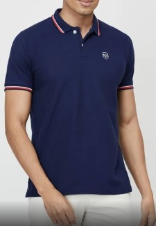 Blue Polo Neck Tshirt
